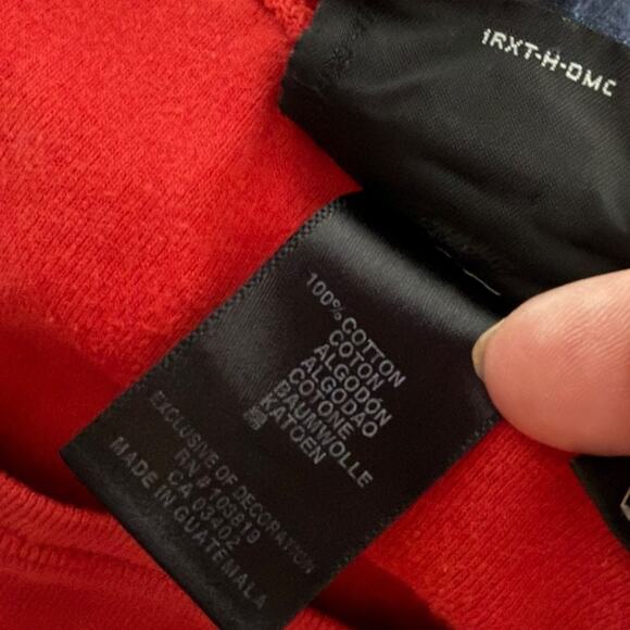 Harley-Davidson Y2K Red Tye-Dye T-Shirt Women’s L Felt Logo Short Sleeve Cropped - Picture 5 of 5